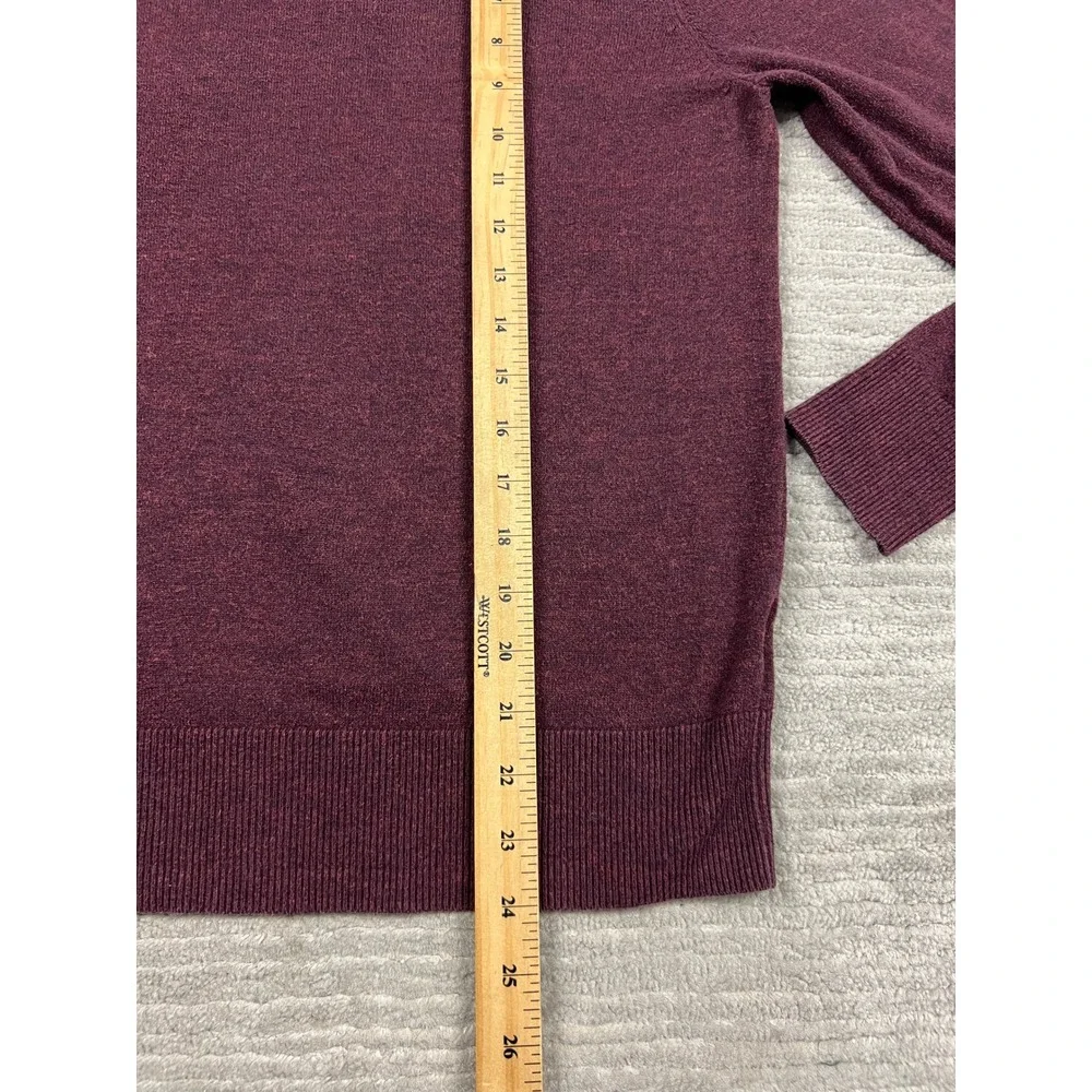 Old Navy Sweater Mens‎ Small Burgundy Crew Neck Cotton Blend Heathered Classic
